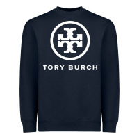 Navy white burch tory Heavyweight Sweatshirt - PixelWave