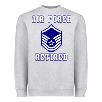 Heather Grey military master sergeant air force retired t shirt Heavyweight Sweatshirt - PixelWave
