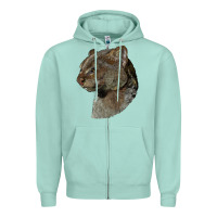Jaguarundi Head Zipper Hoodie | Teevron