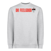 Heather Grey Dr. Feelgood Heavyweight Sweatshirt - PixelWave
