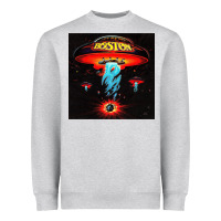 Heather Grey Boston Classic Heavyweight Sweatshirt - PixelWave
