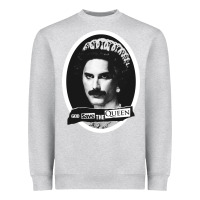 Heather Grey god save the quen king music Heavyweight Sweatshirt - PixelWave