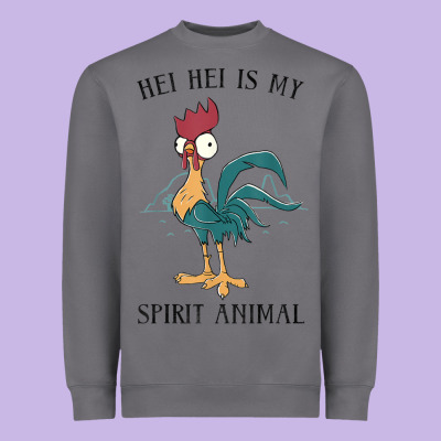 Moana Hei Hei Is My Spirit Animal Portrait Heavyweight Sweatshirt Designed By Pixelwave