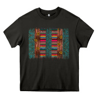 Asphalt sunflower serape brush stroke Heavy Core Tee - Artiststas