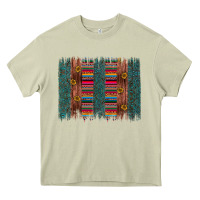 Mossy sunflower serape brush stroke Heavy Core Tee - Artiststas