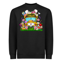 Black Easter School Bus Heavyweight Sweatshirt - CowhideDigitalArt