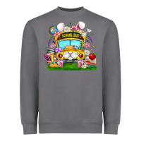 Storm Easter School Bus Heavyweight Sweatshirt - CowhideDigitalArt