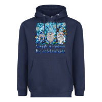 Navy snuggle up gnomies it's coll outside Heavyweight Hoodie - BarkalooDesign