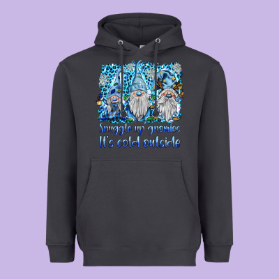 Snuggle Up Gnomies It's Coll Outside Heavyweight Hoodie Designed By Barkaloodesign