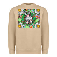 Mushroom Easter Bunny Heavyweight Sweatshirt - CowhideDigitalArt