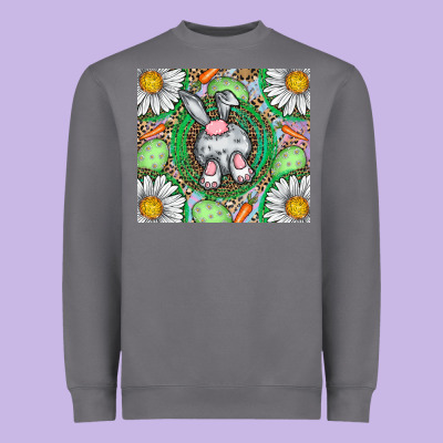 Easter Bunny Heavyweight Sweatshirt Designed By Cowhidedigitalart