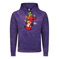 Cloud Purple cute christmas girl gnome Vintage Hoodie - CowGirlArtShop