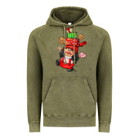Vintage Olive cute christmas girl gnome Vintage Hoodie - CowGirlArtShop