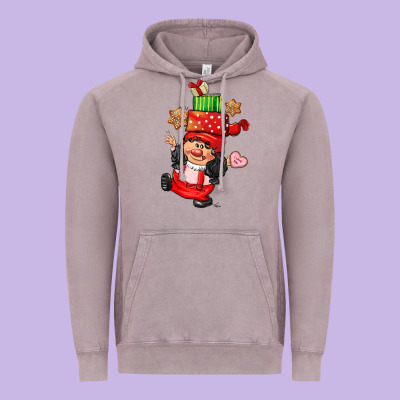 Cute Christmas Girl Gnome Vintage Hoodie Designed By Cowgirlartshop