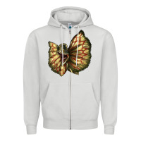 Dove Grey dilophosaurus face Zipper Hoodie - LillyAllenDesigns