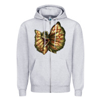 Heather Grey dilophosaurus face Zipper Hoodie - LillyAllenDesigns