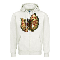 Oatmeal Heather dilophosaurus face Zipper Hoodie - LillyAllenDesigns