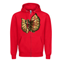 Red dilophosaurus face Zipper Hoodie - LillyAllenDesigns
