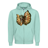 Seafoam dilophosaurus face Zipper Hoodie - LillyAllenDesigns