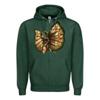 Sports Green dilophosaurus face Zipper Hoodie - LillyAllenDesigns