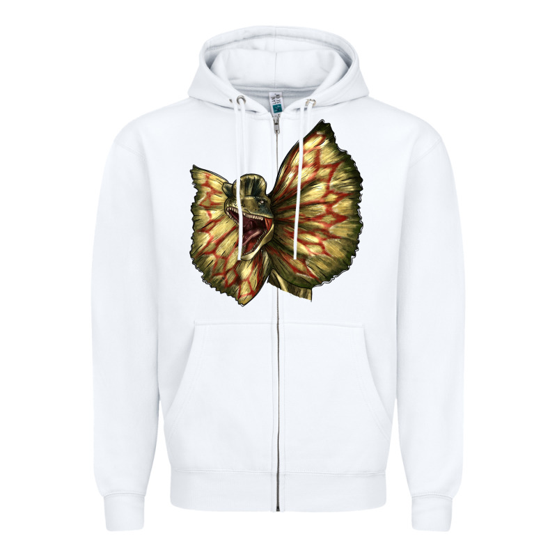 Dilophosaurus Face Zipper Hoodie by LillyAllenDesigns | Teevron