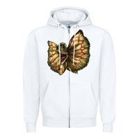 White dilophosaurus face Zipper Hoodie - LillyAllenDesigns