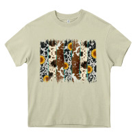 Mossy sunflower cowhide brush stroke Heavy Core Tee - Artiststas