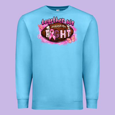 Together We Fight Football Premium Sweatshirt Designed By Barkaloodesign