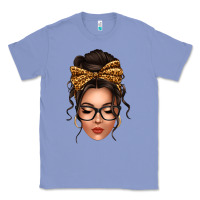 Colony Blue caucasian leopard messy bun Classic Tee - texasbilliewilder