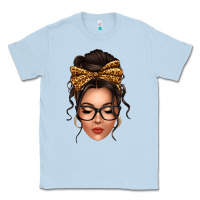 Dusty Blue caucasian leopard messy bun Classic Tee - texasbilliewilder