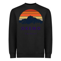 Black Okemo Vermont Skiing Snowboarding Hikers Gifts for VT Travel Heavyweight Sweatshirt - InspiraDesign