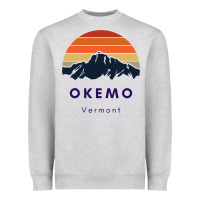 Heather Grey Okemo Vermont Skiing Snowboarding Hikers Gifts for VT Travel Heavyweight Sweatshirt - InspiraDesign
