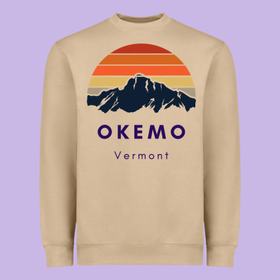 Okemo Vermont Skiing Snowboarding Hikers Gifts For Vt Travel Heavyweight Sweatshirt Designed By Inspiradesign