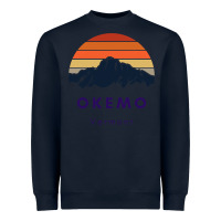 Navy Okemo Vermont Skiing Snowboarding Hikers Gifts for VT Travel Heavyweight Sweatshirt - InspiraDesign