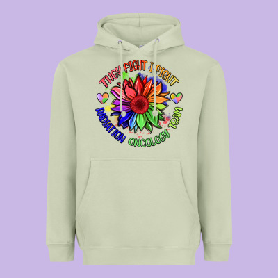 Oncology Team Sunflower Malia Heavyweight Hoodie Designed By Barkaloodesign