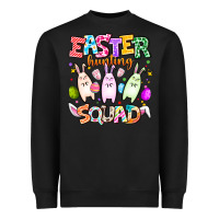 Black Easter Hunting Squad Heavyweight Sweatshirt - CowhideDigitalArt