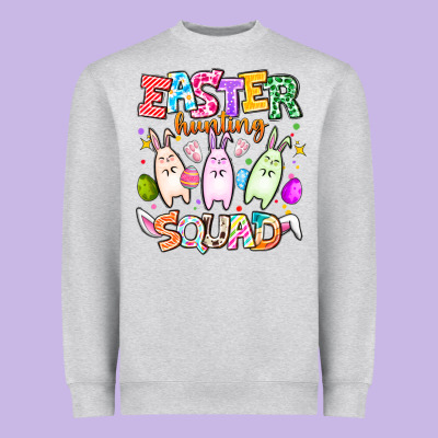 Easter Hunting Squad Heavyweight Sweatshirt Designed By Cowhidedigitalart