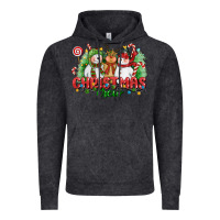 Vintage Black christmas crew polar bear reindeer and snowman Vintage Hoodie - CowGirlArtShop