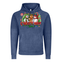 Vintage Denim christmas crew polar bear reindeer and snowman Vintage Hoodie - CowGirlArtShop