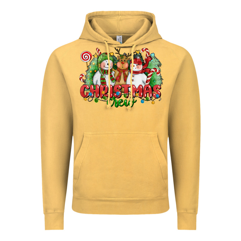Christmas Crew Polar Bear Reindeer And Snowman Vintage Hoodie by CowGirlArtShop | Teevron