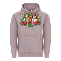 Vintage Zinc christmas crew polar bear reindeer and snowman Vintage Hoodie - CowGirlArtShop