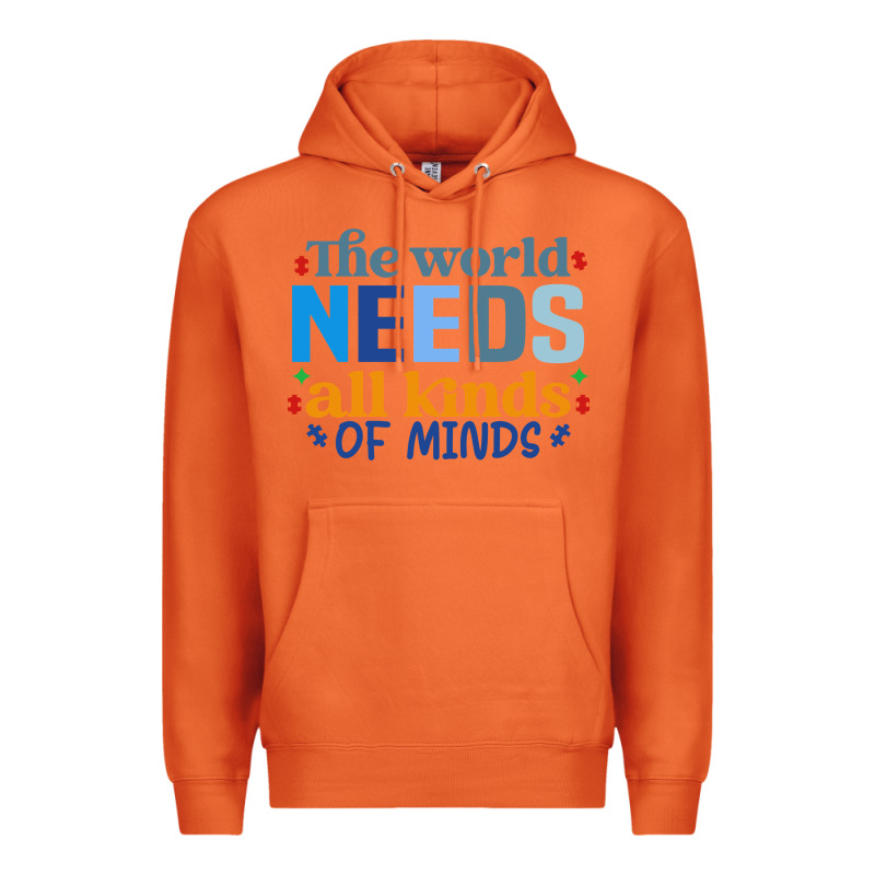 The World Needs All Kinds Of Minds Premium Hoodie by CowhideDigitalArt | Teevron