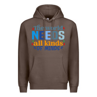Coffee The world needs all kinds of minds Premium Hoodie - CowhideDigitalArt