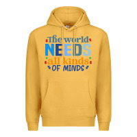 Mustard The world needs all kinds of minds Premium Hoodie - CowhideDigitalArt
