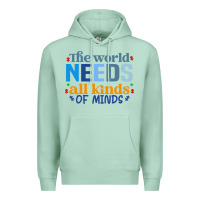 Seafoam The world needs all kinds of minds Premium Hoodie - CowhideDigitalArt