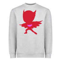 Heather Grey owlette illustration Heavyweight Sweatshirt - InspiraDesign