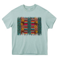 Arona sunflower serape brush stroke Heavy Core Tee - Artiststas