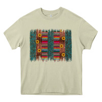 Mossy sunflower serape brush stroke Heavy Core Tee - Artiststas
