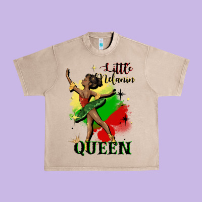 Little Melanin Queen Urban Heavy Tee Designed By Cowgirlartshop