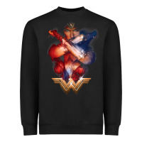 Black wonder woman movie arms crossed t shirt Heavyweight Sweatshirt - InspiraDesign